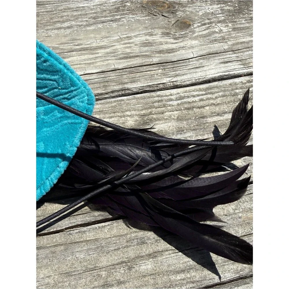 Turquoise Feathered Hairpiece with Red Medallion Disney The Little Mermaid